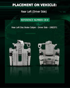 SCITOO Rear Left Brake Caliper With Bracket 19B2571 Compatible For Audi TT 2000-2006 For Volkswagen For Type 1 2000-2010 For Volkswagen For Golf 1999-2006