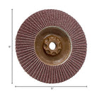 Plantex Aluminum Flap Disc- 80 grit, 5" Diameter