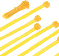 PATIKIL Cable Zip Ties 8 Inch, 100 Pcs Self-Locking Nylon Wire Tie Wraps Heavy Duty Cord Management with 50 lbs Tensile Strength for Indoor and Outdoor, Yellow (0.2"W)