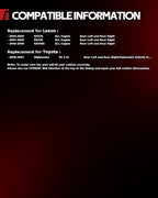 Torchbeam Rear Brake Calipers Set for Lexus 2007-2009 RX350, Lexus 2004-2006 RX330, Lexus 2006-2008 RX400h, Rear Left and Rear Right Calipers Replace # 19B2783+19B2782