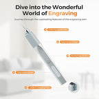 Portable Cordless Engraving Pen, Rechargeable Engraver Pen for Artists & DIYers, Engraving 60+ Surfaces, Free 7 Bits, Beginner Friendly Etching Tool for Customization Metal Wood Glass Plastic