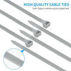 18 inch Orange Zip Ties Heavy Duty 100 PACK, 200 LBS Ultra Exclusive Strong Plastic Wire Ties, Large Cable Ties Extra Long Tie Wraps, Indoor and Outdoor UV Resistant