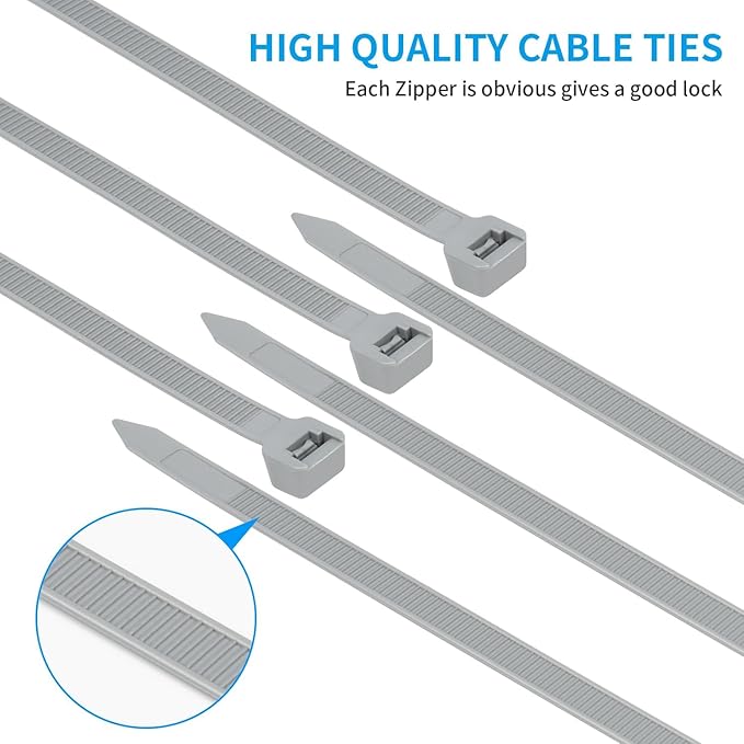 18 inch Gold Zip Ties Heavy Duty 100 PACK, 200 LBS Ultra Exclusive Strong Plastic Wire Ties, Large Cable Ties Extra Long Tie Wraps, Indoor and Outdoor UV Resistant