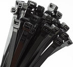 14 inch Black Zip Ties Heavy Duty 100 PACK, 200 LBS Ultra Exclusive Strong Plastic Wire Ties, Large Cable Ties Extra Long Tie Wraps, Indoor and Outdoor UV Resistant