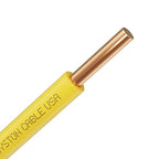 14 AWG Tracer Wire 600V 100% Solid Copper Conductor Direct Burial Underground, Yellow Tracer Wire for Locating Underground Pipes and Lines Gas Electrical Wire Water Sewer Pipe and Fiber Optic, 50 FT