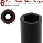CASOMAN 1/2-Inch Drive x 17mm Deep Impact Socket, 6-Point, Metric, CR-MO