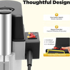 3-Speed Benchtop Drill Press Table, Electric Bench Drilling Machine, Mini Drill Press Stand, Tabletop Drilling Machine 110V, 340W Copper Motor Variable Speed, 0-16000 RPM