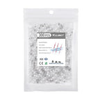 Kuject 300PCS Solder Seal Wire Connectors AWG 26-24, White Solder Seal Heat Shrink Butt Connectors Terminals Solder Sleeve Waterproof Wire Splice Connector for Marine Boat Wire Joint