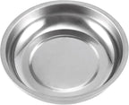 FUNSUEI 10 Packs 3 Inches Magnetic Tray, Stainless Steel Magnetic Bowl, Round Magnetic Parts Tray for Pins, Screws, Bolts, Nuts, Small Parts
