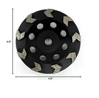 Benchmark Abrasives Grinding Wheels 4 1/2 Inch Arrow Type Diamond Cup Wheel with 5/8"-11 Arbor Hole for Masonry, Natural Stone, Concrete Grinding Wheel - Angle Grinder Attachments (4.5”)