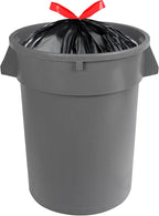 Amazon Basics Multipurpose Drawstring Trash Bags, 30 Gallon, 50 Count (Previously Solimo)