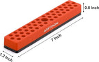 AIRTOON 1/4" Magnetic Hex Bit Holder, 43 Holes Bit Storage with Strong Magnetic Base, Magnetic Screwdriver Bit Organizer, Orange