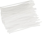 URBEST 100 Pcs Self Locking Wire Cable Zip, Tie Fasten Wrap 6 Inch Nylon Zip Tie (100, White)