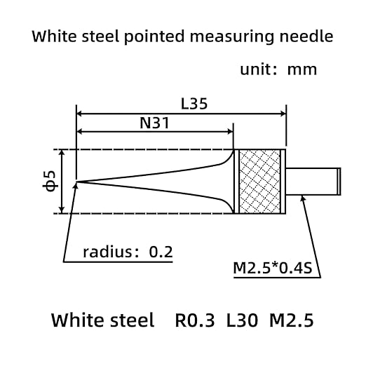 Digital dial Gauge, with a Range of 0-1.2in/30mm and a Digital Indicator Accuracy of 0.001mm/0.00005 "Metric and Imperial Measure Tool Electronic Dial Gauge(ACE-Q30)