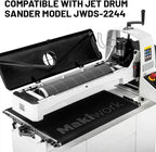 Drum Sander Feed Belt Conveyor - Compatible with JET JWDS-2244 Drum Sander, Silicone Carbide, 22-3/8" x 44", 100 Grit