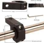 Bar Clamps 0.75 inch (3/4"),0.875 inch (7/8"),1 inch Aluminum Tube Clamps for Led light Bar Fog lamp ATV Whips Mount(2Pack)