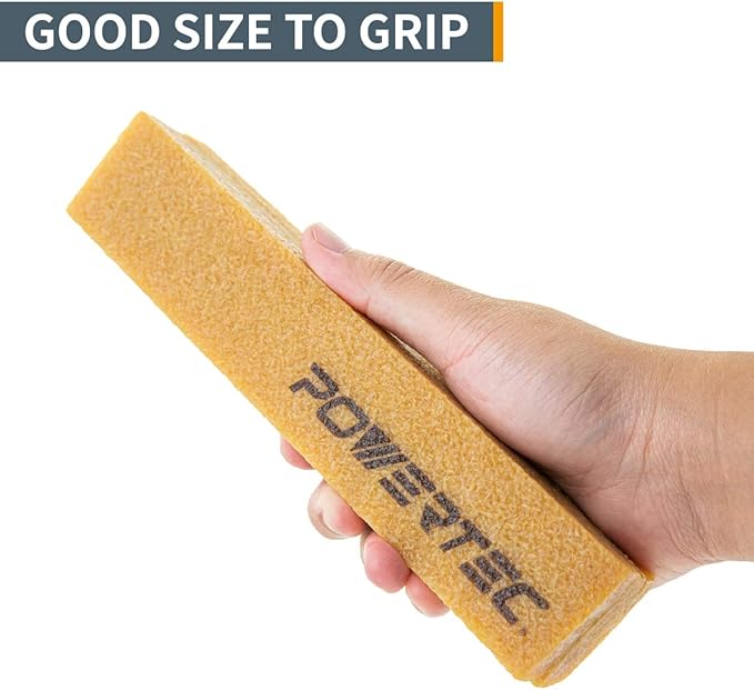 POWERTEC Abrasive Cleaning Sticks 12" and 8-1/2" Set for Sanding Belts & Discs | Natural Rubber Eraser - Woodworking Shop Tools for Sanding Perfection (72209)