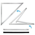 48 Aluminum Combination Square Carpenter Tools | Adjustable 45° & 90° Angles for Framing/Roofing/Staircases | Professional Woodworking & Construction Triangle Ruler Tool
