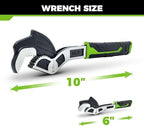 Multi-function Adjustable Pipe Wrench Set, 2-Piece, Quick Self-Adjusting, Power Grip for 7-35mm Nuts, Pipes Use，Chromium Vanadium Steel