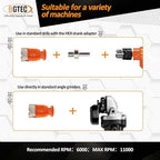 Diamond Core Drill Bit Kit BGTEC Diamond Hole Saw Tile Cutter for Porcelain Tile Ceramic Marble Brick, 5/8"-11 Thread 6/6/20/35mm+50mm Chamfer Bit