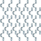 zinc plated steel pipe clamp,Steel Rigid Pipe,Holes Cable U Bracket Pipe Clamp,Electrical Conduit Straps (Two Holes, 3/4 inch-25pcs)