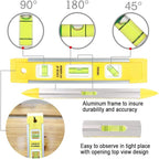 DOWELL 9 Inch Magnetic Box Level Torpedo Level(2PCS),3 Different Bubbles/45°/90°/180°Measuring Shock Resistant Torpedo Level