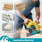5-1/2 Inch Miter/Table Saw Blades 4pcs, 24 Teeth ATB TCT Fine Finish Wood Cutting Circular Saw Blade with 5/8 Inch Arbor