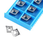 Accusize Industrial Tools Ccgt32.51-Ak-H01 Uncoating Carbide Inserts, 10 Pcs, for Machining Aluminum, Akh01x10