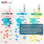 JRready ST6385-20-50 MiniSeal Crimp Splices 50Set Red Butt Splice Connectors 26-20 AWG (M81824/1-1) Wire-to-Wire Butt Terminals with Alternative Temp. PVDF/PE Tubes