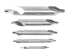 Accusize Industrial Tools 5pc ANSI M42 (H.S.S. + 8% Cobalt) Center Drill Set, 0556-5500