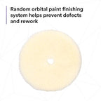 3M Perfect-It Random Orbital Coarse Wool Compounding Pad, 5"/130 mm, White, 34120, Orbital Pads for Automotive Compounding and Polishing