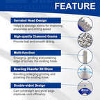 SHDIATOOL Diamond Drill Bits Kit - Core Bits Hole Saw Sets,Mould Guide for Drilling Porcelain Tile Marble Ceramic Granite with Hollow EVA Guide Jig 12pcs(6/8/10/25/35/50/65/10MM/2in/HEX+SDS+4.5in)