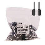 18AWG /1.0mm² Pin Cord End Wire Ferrules Terminals Black, 500pcs AWG18 Wire Ferrules Terminals for Industrial, Electric System, Chemical Industry etc.