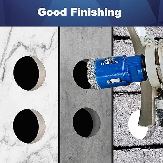 1-1/4 Inch Diamond Core Drill Bit for Porcelain Tile Ceramic Marble Granite Drilling,BRSCHNITT 1pc Vacuum Brazed Diamond Hole Saw with 5/8-11 Thread (32mm)