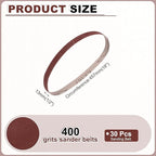 HARFINGTON 1/2 x 18 Inch Sanding Belts, 24 Pcs 400 Grits Aluminum Oxide Abrasive Belt Sander File Belt for Woodworking, Metal Polishing, Knife Sharpener