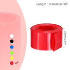 MECCANIXITY Battery Wrap PVC Heat Shrink Tubing 14mm Dia 23mm Flat 10 Feet(3meters) Red Good Insulation for Battery Pack
