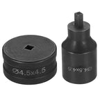 HARFINGTON Hydraulic Hole Punch Die 4.5x4.5mm Square Hole 40Cr Steel Electric Punching Kit for CH70 Electric Punching Machine, Black