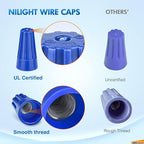 Nilight 220PCS Wire Screw Caps Terminals Kit 5 Sizes Electrical Assortment Spring Thread Insulated Twist on Connectors for 22-12 AWG Wires