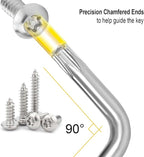Long Arm Torx Star Allen Wrench Set, Star Key Set T10-T50, Hex Key Set Chrome Vanadium Steel(Cr-V), Tamperproof TORX L- Key Set (9-Piece)