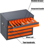 Drill Bit Dispenser Cabinet - 5 Drawers Drill Bit Organizer Cabinet | Drill Dispenser Organizer Cabinet Storage Size from 1/16" to 3/8" | Stackable Milling Cutter Storage Box for Drill Bit