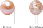 Natural Pearl Beads Potato 8-9mm Pink Freshwater Cultured Loose Gemstone Beads for DIY Jewelry Making 13.8''/Strand HQ