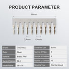 10 Pcs EB10-6 Terminal Bridge Connector, DIN Rail Side Plug-in Terminal Block, External Bridge Jumpers, Compatible with UK5N & UK2.5B