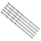 Drill Bit, 1.5mm Cutting Diameter, 4241 HSS 118° Cutting Angle Uncoated Bright Versatile Jobber Bits - (Applications: for Drilling Plastic Wood Soft Metal), 5-Pieces