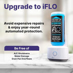 iFLO® Smart A/C Drain Line and Drain Pan Cleaner for HVAC System, Clog-Free, Easy Installation & App-Controlled Air Conditioner Maintenance, Includes 36oz Cleaner Cartridge, 3 Month Supply