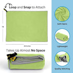 Backpacking Ultralight Quick Dry Microfiber Soft Fast Drying Hand and Face Towel Wash Cloth Camping Yoga Hiking Active Lifestyle Small (Lime, Medium)