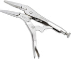 Amazon Basics 5-Piece CR-V Locking Pliers and Wire Cutters Set with Carrying Case, 2 Straight, 3 Curved Jaw, 6.5-10 inch, Silver