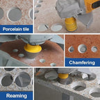 HIGHDRIL Diamond Drill Bits Kit with 5/8-11 for Porcelain Tile Ceramic Marble Brick Concrete Vacuum Brazed Hole Saw(6/8/10/20/35/50/65/100mm+50mm Chamfer Bit+20mm Finger Bit+Adapter)