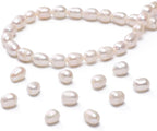 Natural Pearl Beads Rice 5-6mm White Freshwater Cultured Loose Gemstone Beads for DIY Jewelry Making 13.8''/Strand HQ