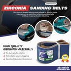 4" x 36" Zirconia Sanding Belts for Metal - 4 x 36 Inch Zirconia Metal Grinding Sand Paper, 8 PCS 240 Grits, Perfect for Knife Blade Sharpening, Metal Polishing, Derusting, Woodworking