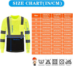 AYKRM Safety T Shirt Reflective High Visibility hi vis Long Sleeve T Shirt (XS-6XL)